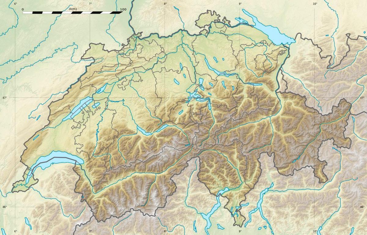karta Švicarskoj olakšanje