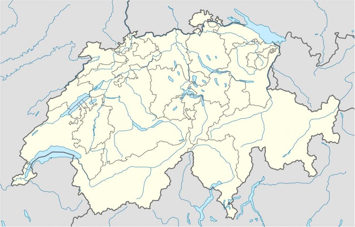 karta Švicarskoj vektorska karta 