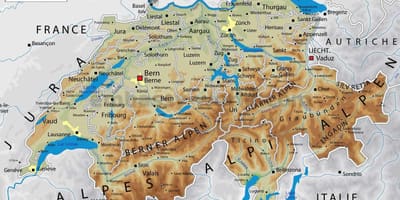 Švicarska geografija karti