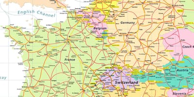 Na karti Europe Švicarska