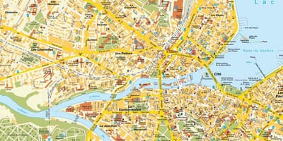 Mapa ulica u Ženevi Švicarska