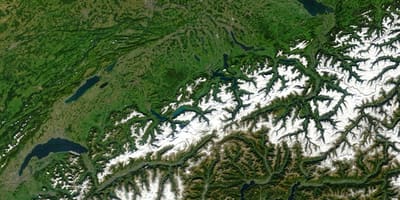 Karta sa satelitskim Švicarskoj