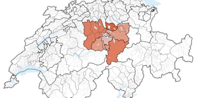 Kartica središnje Švicarske 