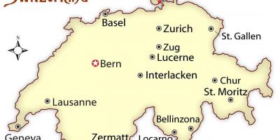 Cirih, Švajcarska na karti